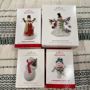 Hallmark Snowman Keepsake Christmas Ornament Lot